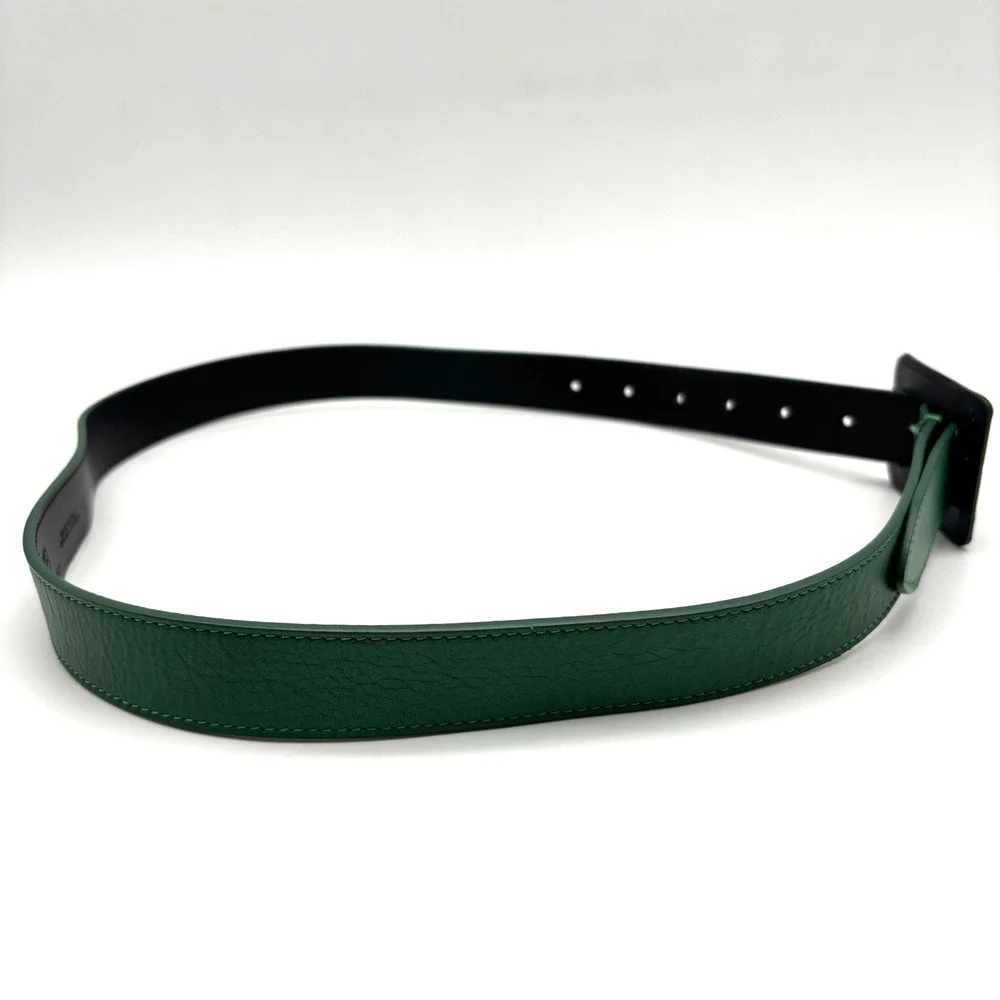 NEW B-Low the Belt Ana Vibrant Mini Kelly Green Leather Waist Belt S 28-34 Italy